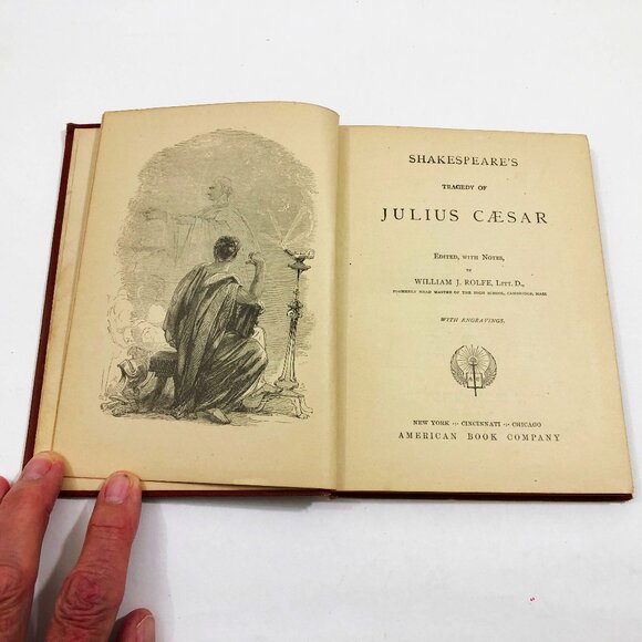 Vintage Shakespeare's Julius Caesar Edited by William J. Rolfe HC 1900 - Picture 7 of 10